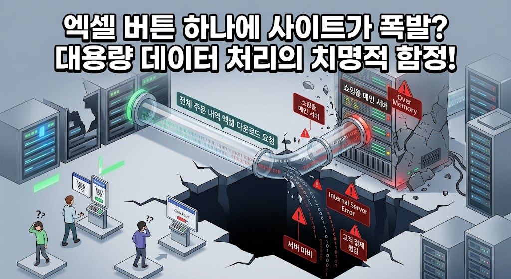 관리자 엑셀 다운로드에 사이트가 멈췄다? 대표님이 꼭 알아야 할 '서버 폭발'의 비밀