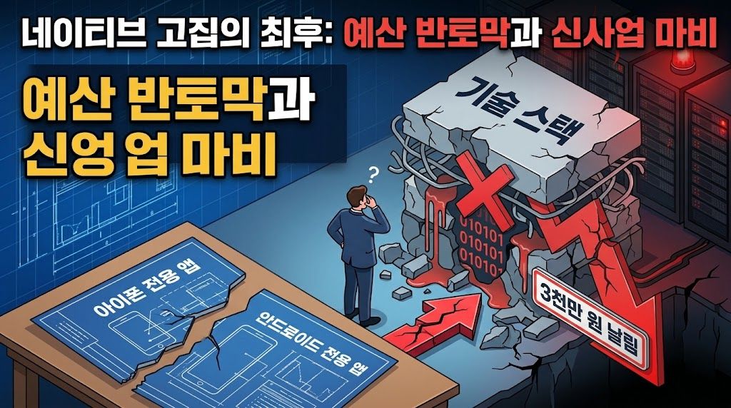 3천만 원 날리고 깨달은 진실: 네이티브 고집하다 신사업 예산 반토막 내는 치명적 실수