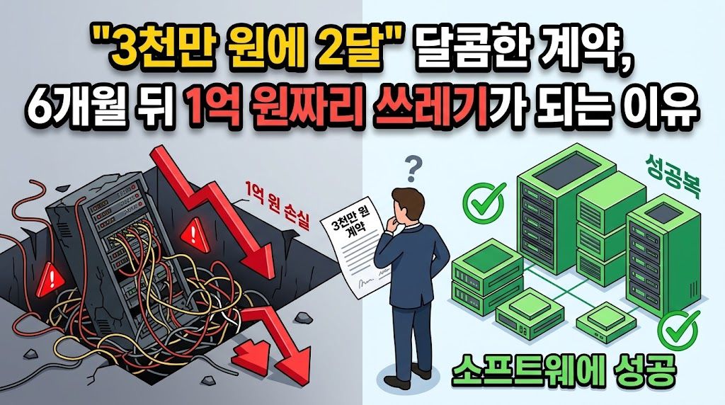 "3천만 원에 2달" 외주 개발사의 달콤한 계약, 6개월 뒤 1억 원짜리 쓰레기가 되는 이유