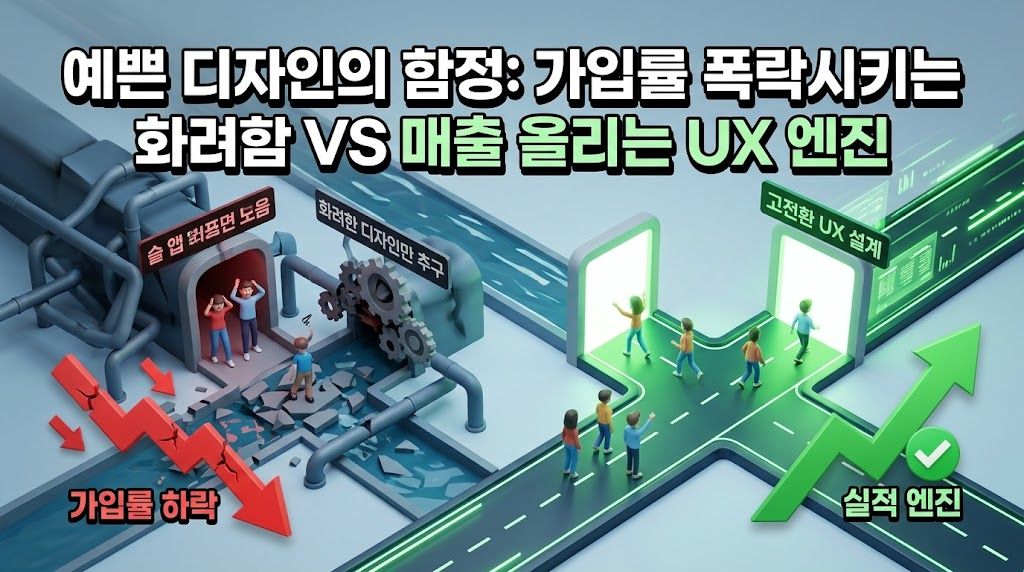 예쁜 UI에 속아 억 단위 날린 대표님들, 가입률 15%를 62%로 바꾼 UX의 비밀